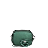 Borsa a Tracolla in Genuine Printed Suede Leather Verde