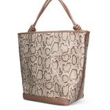 Bolso de mano de piel vegana gris