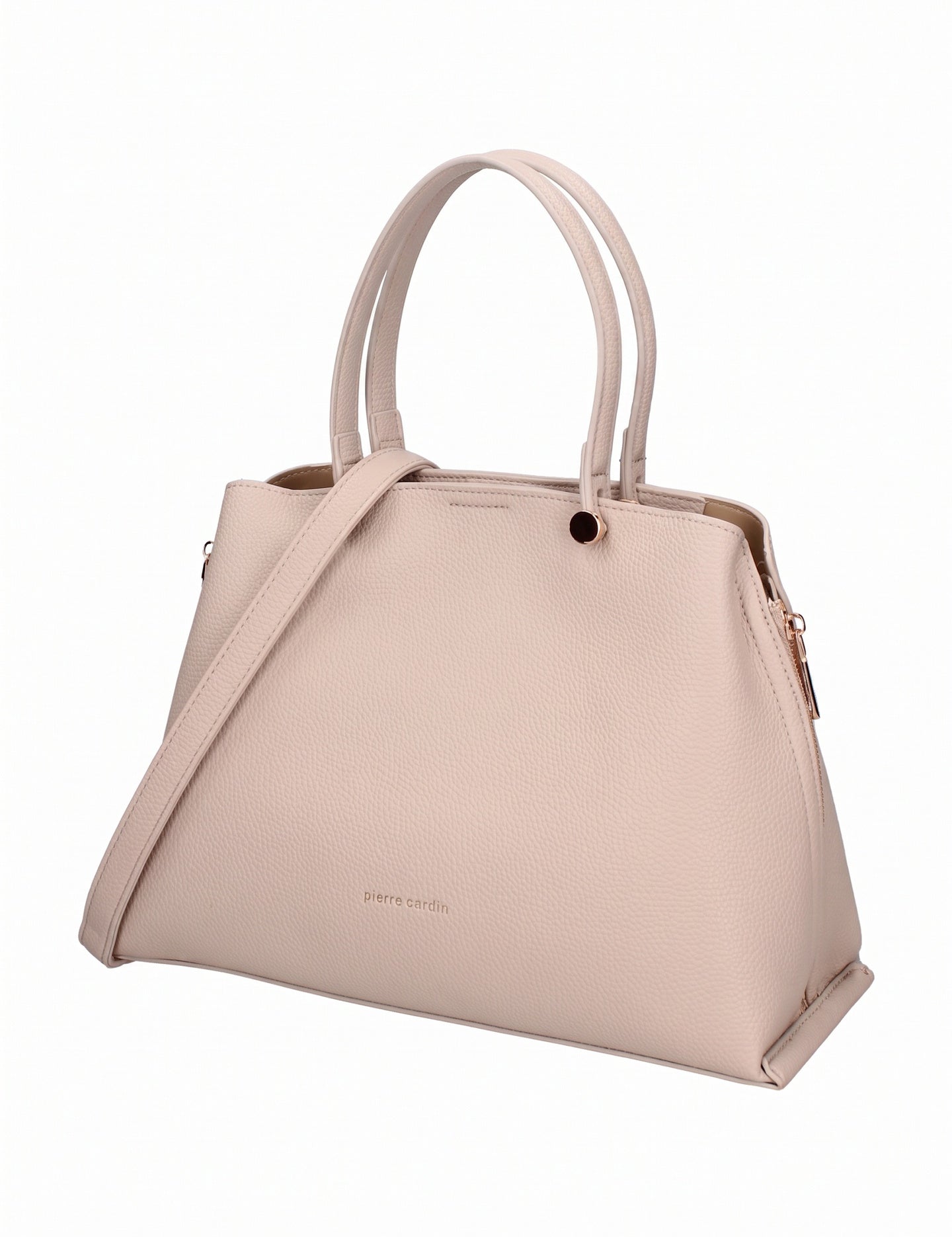 Borsa a Mano in Pelle Vegana Taupe