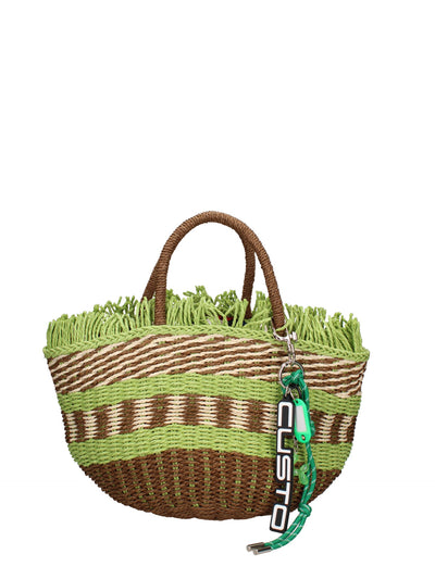 Borsa a Mano in Pelle Vegana Verde