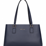 Borsa a Spalla in Pelle Vegana Blu Pierre Cardin