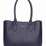 Borsa a Spalla in Pelle Vegana Blu Pierre Cardin