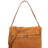 Borsa a Mano in Vera Pelle Cuoio Scuro