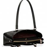 Black Vegan Leather Shoulder Bag