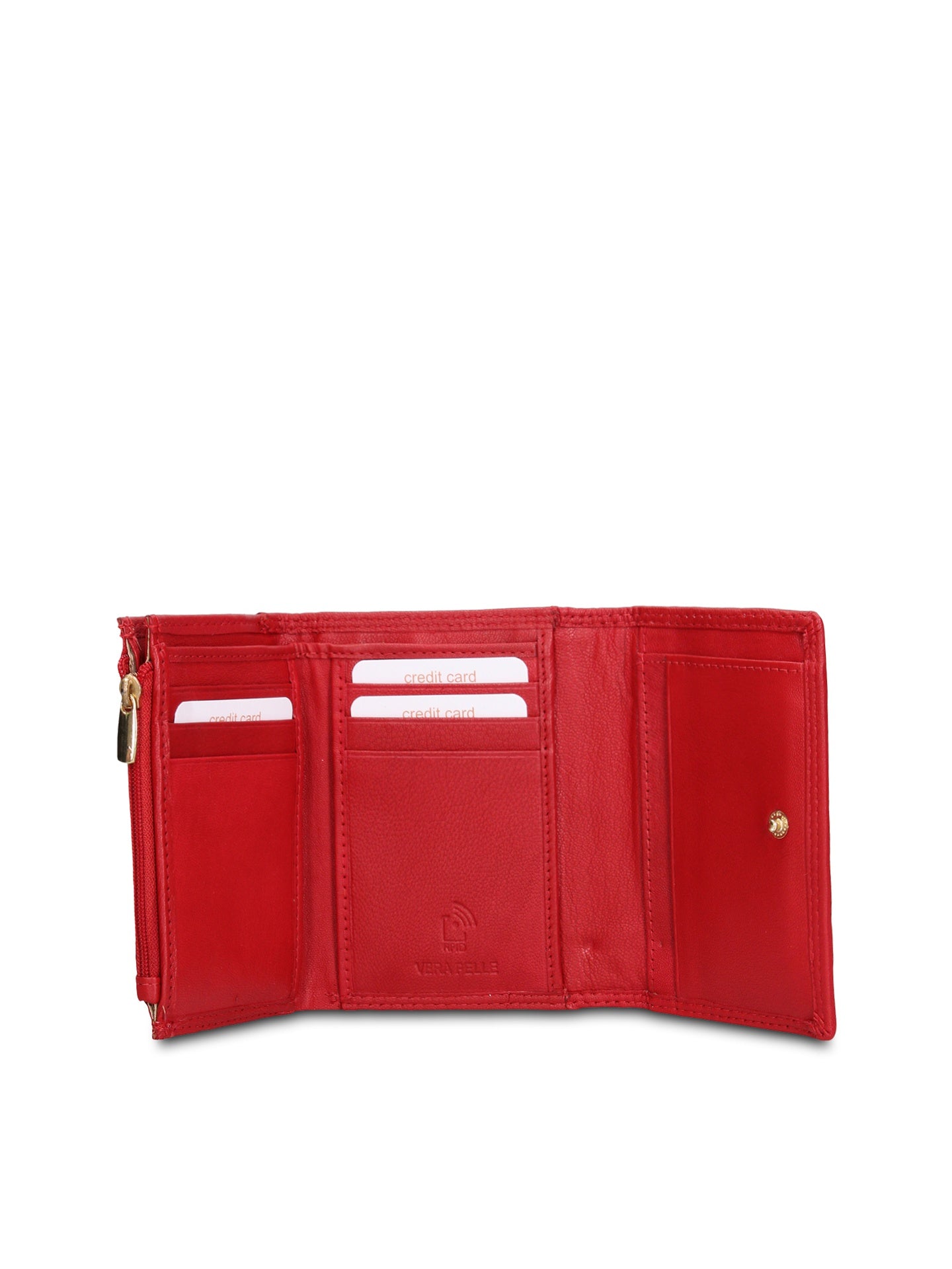 Portafoglio in Vera Pelle Rosso