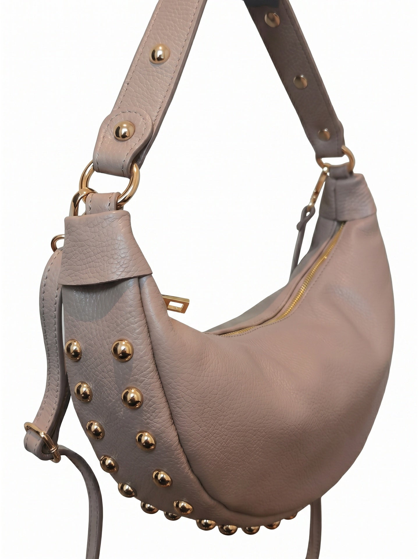 Borsa a Tracolla in Dollaro Leather Rosa