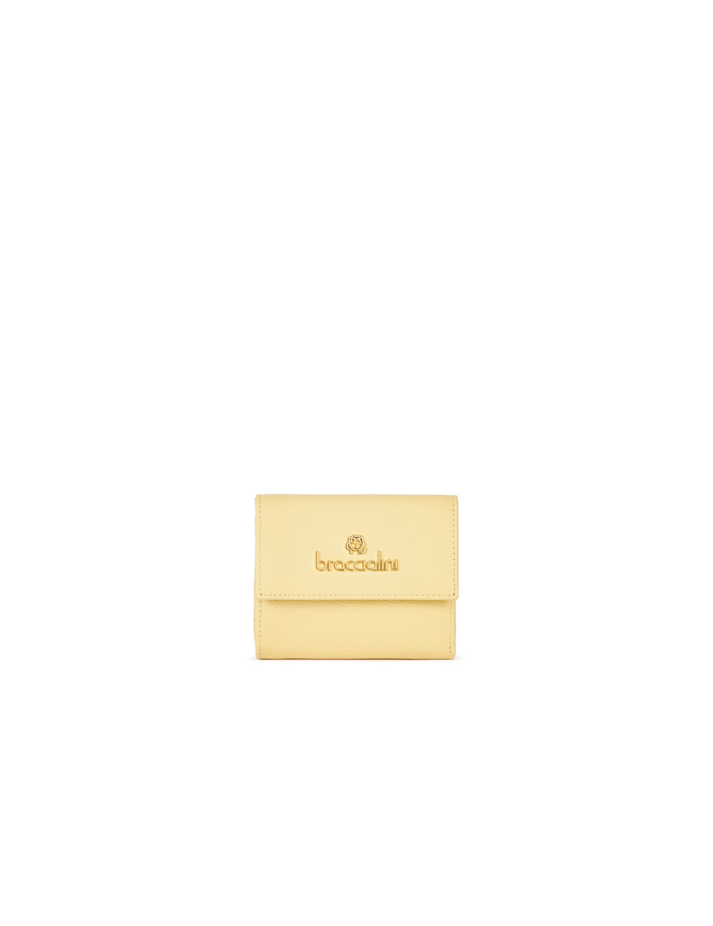 Portafoglio Donna in Vera Pelle Giallo Braccialini