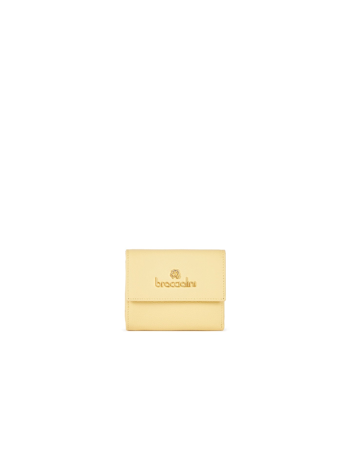 Portafoglio Donna in Vera Pelle Giallo Braccialini