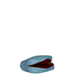 Borsa a Tracolla in Dollaro Leather Azzurro