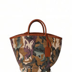 Borsa a Mano in Pelle Vegana Verde Militare