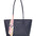 Borsa Shopper in Pelle Vegana Blu Pierre Cardin