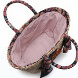 Borsa Shopper in Rattan Nero