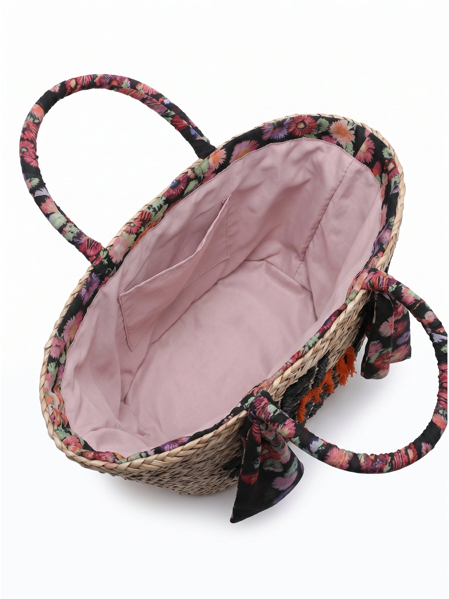 Borsa Shopper in Rattan Nero