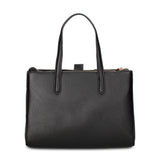 Bolso de mano de piel vegana negra