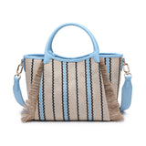 Borsa Shopper in Cotone Blu
