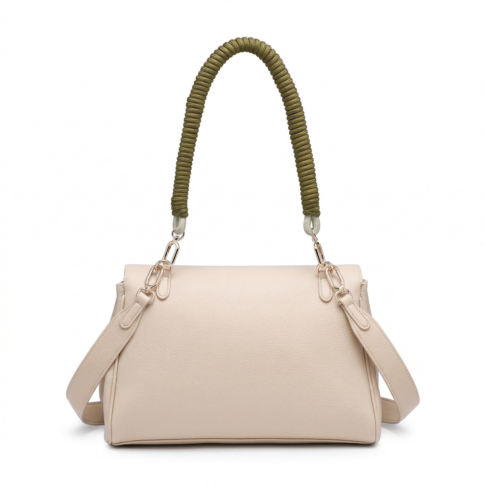 Borsa a Mano in Polyurethane Beige