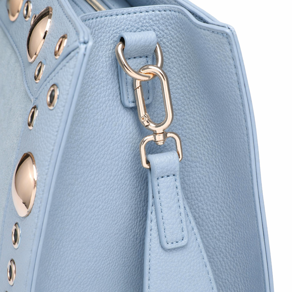 Borsa Shopper in Pelle Vegana Blu