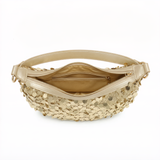 Bolso de hombro de poliéster dorado