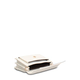 Bolso de hombro de piel vegana blanca