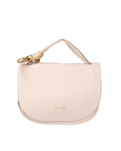 Borsa a Spalla in Vera Pelle Beige