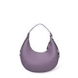 Lila Schultertasche aus veganem Leder