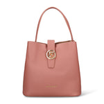 Borsa a Secchiello in Pelle Vegana Rosa Antico Pierre Cardin