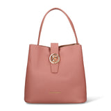 Borsa a Secchiello in Pelle Vegana Rosa Antico Pierre Cardin