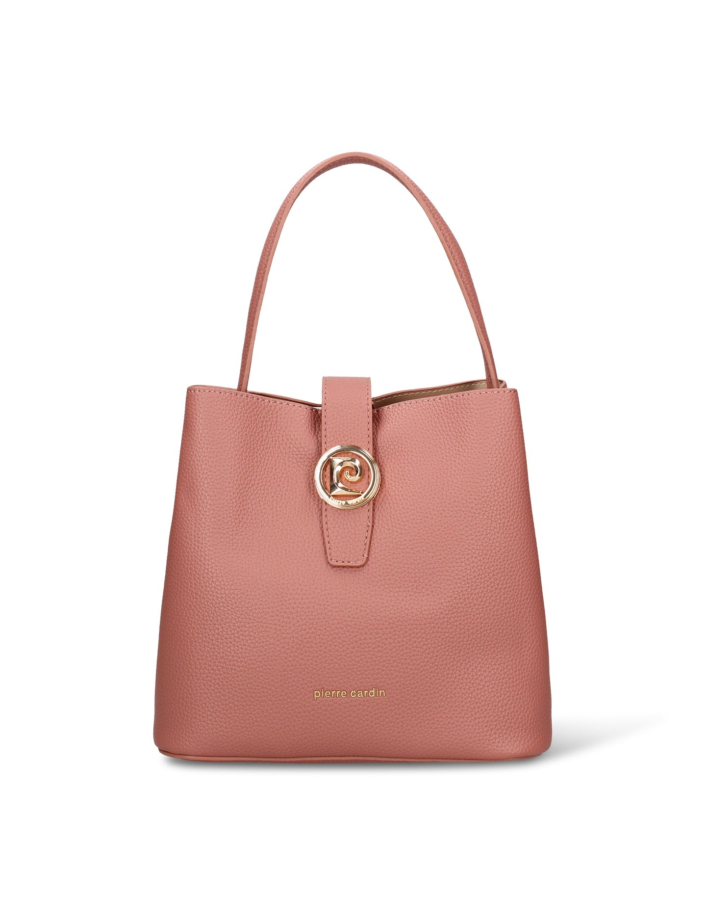 Borsa a Secchiello in Pelle Vegana Rosa Antico Pierre Cardin