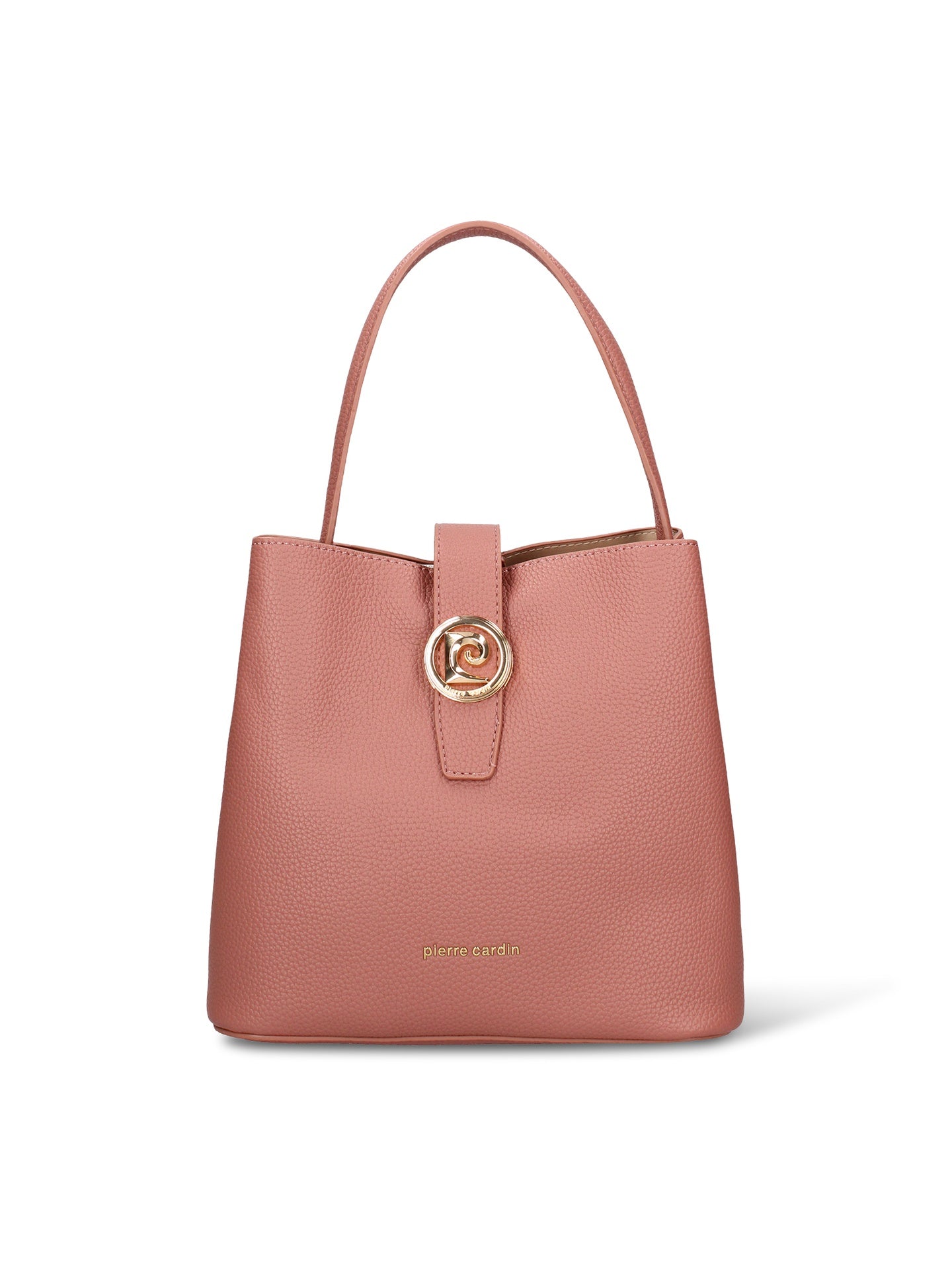 Borsa a Secchiello in Pelle Vegana Rosa Antico Pierre Cardin
