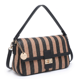 Borsa a Tracolla in Poliestere Marrone