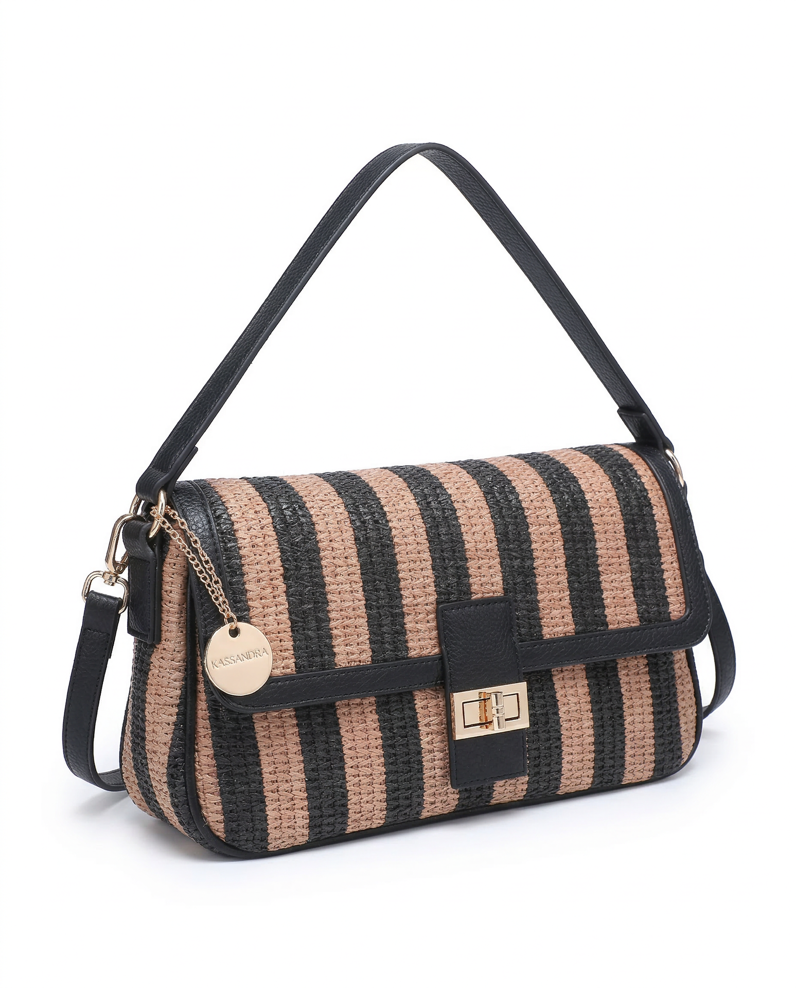 Borsa a Tracolla in Poliestere Marrone