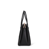 Bolso de mano de piel vegana negra