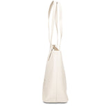 Bolso de hombro de piel vegana blanca