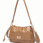 Borsa a Spalla in Pelle Vegana Marrone