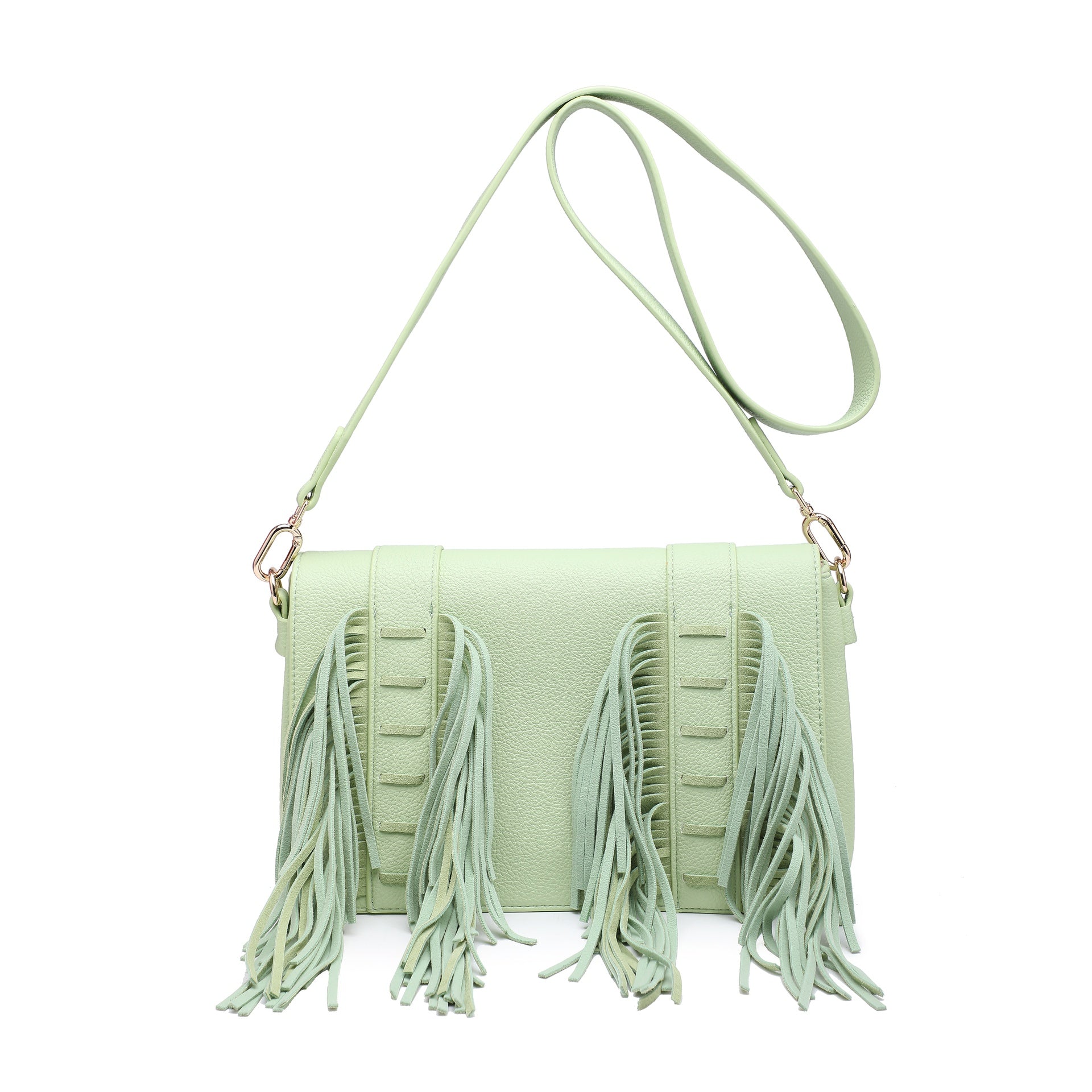 Borsa a Tracolla in Polyurethane Verde