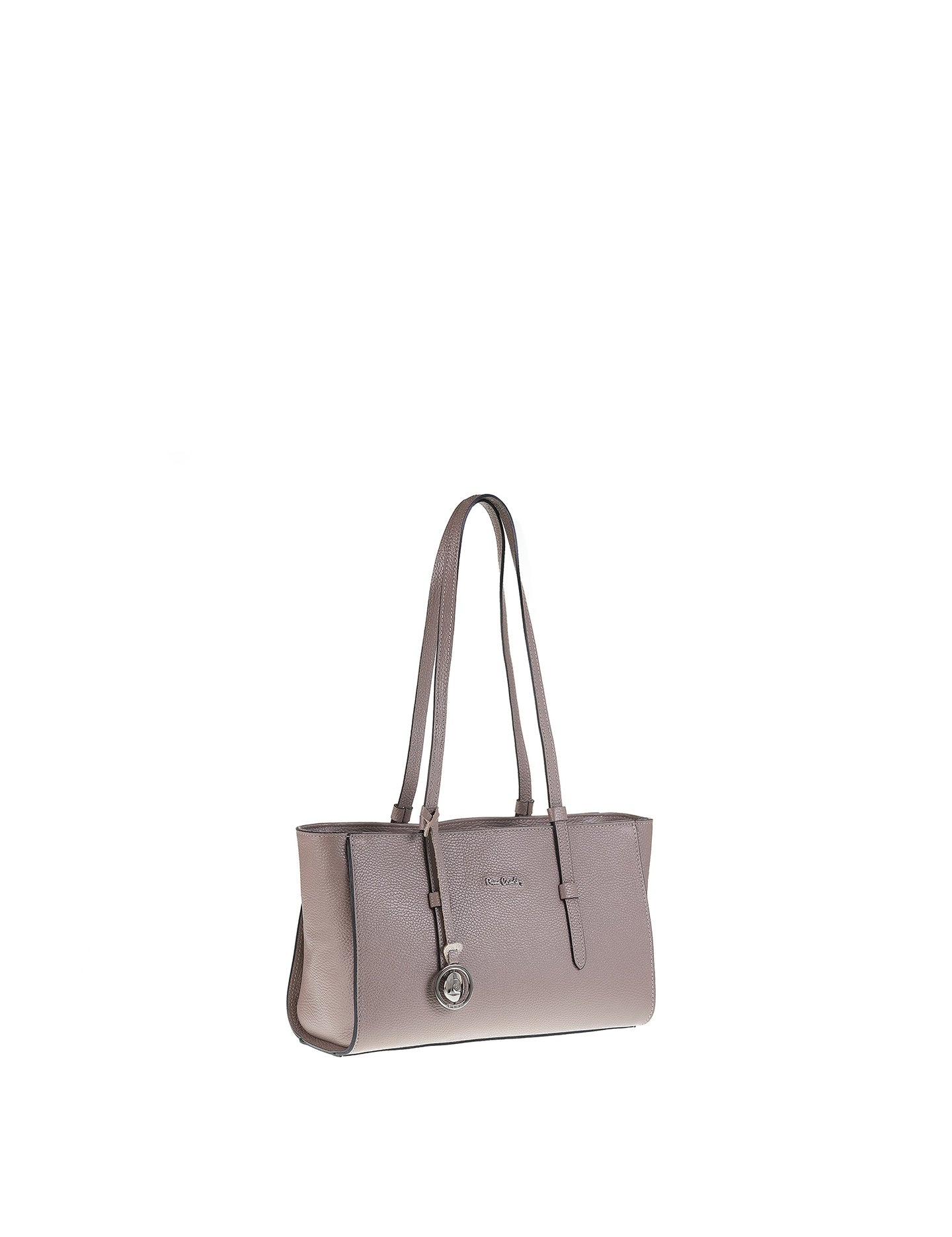 Borsa a Mano in Vera Pelle Taupe