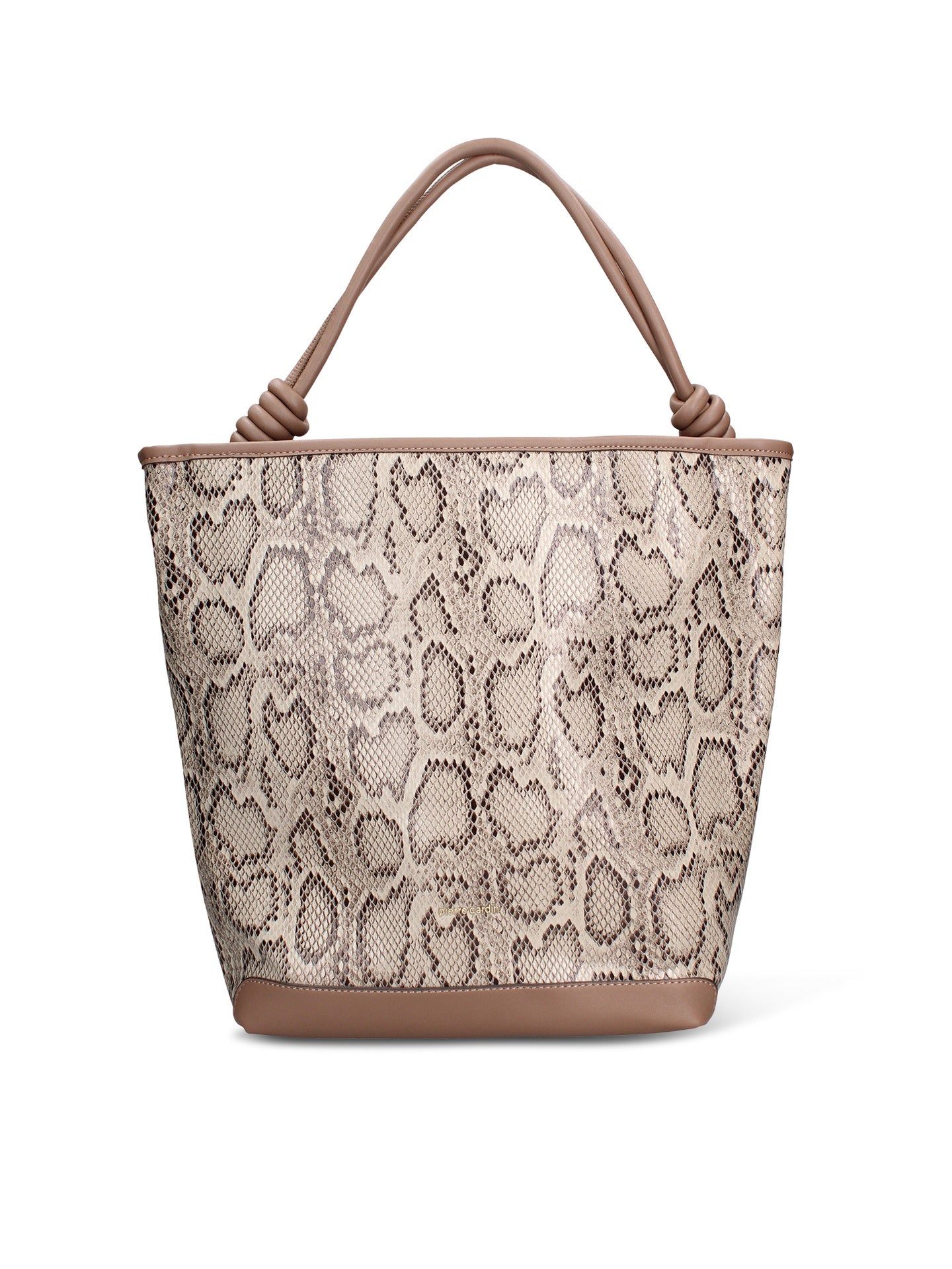 Borsa a Mano in Pelle Vegana Grigio Pierre Cardin