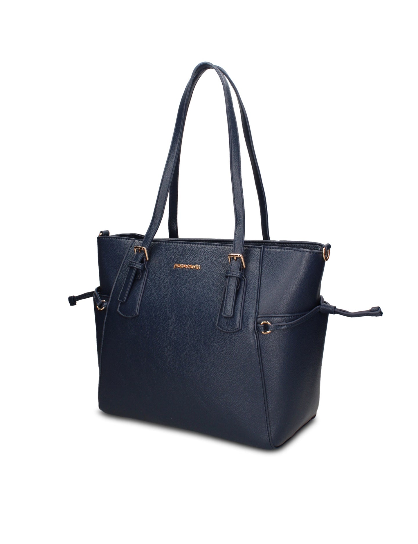 Borsa Shopper in Pelle Vegana Blu Pierre Cardin