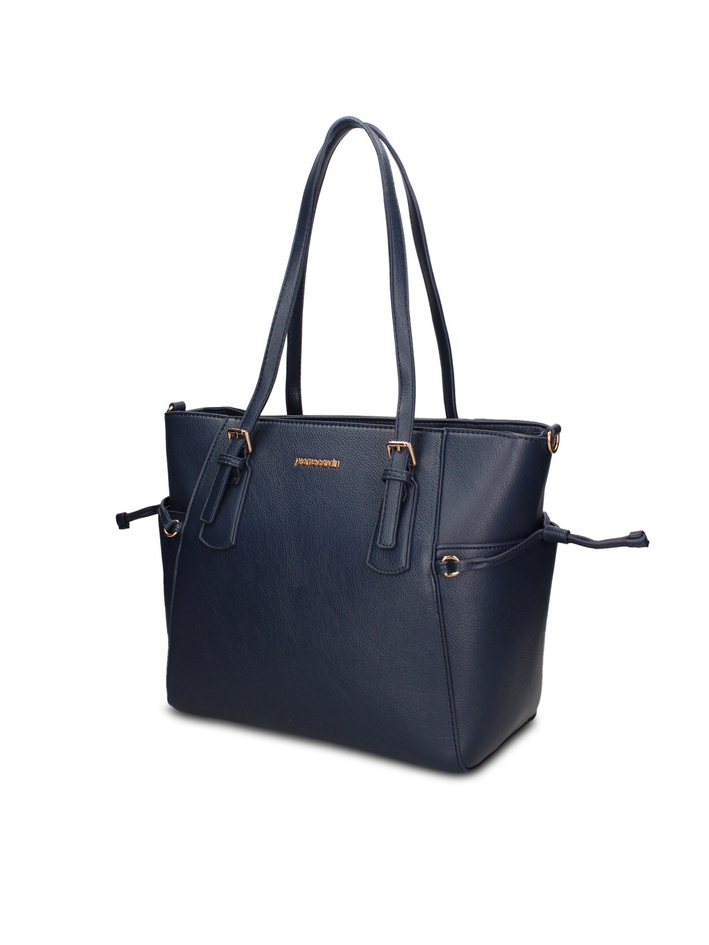 Borsa Shopper in Pelle Vegana Blu Pierre Cardin