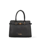 Borsa a Mano in Vera Pelle Nero Pierre Cardin