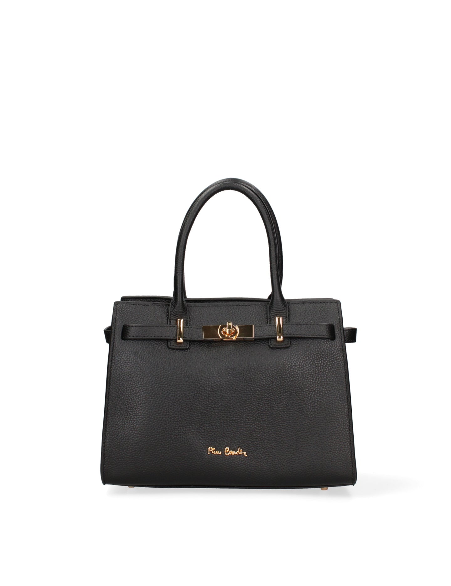 Borsa a Mano in Vera Pelle Nero Pierre Cardin