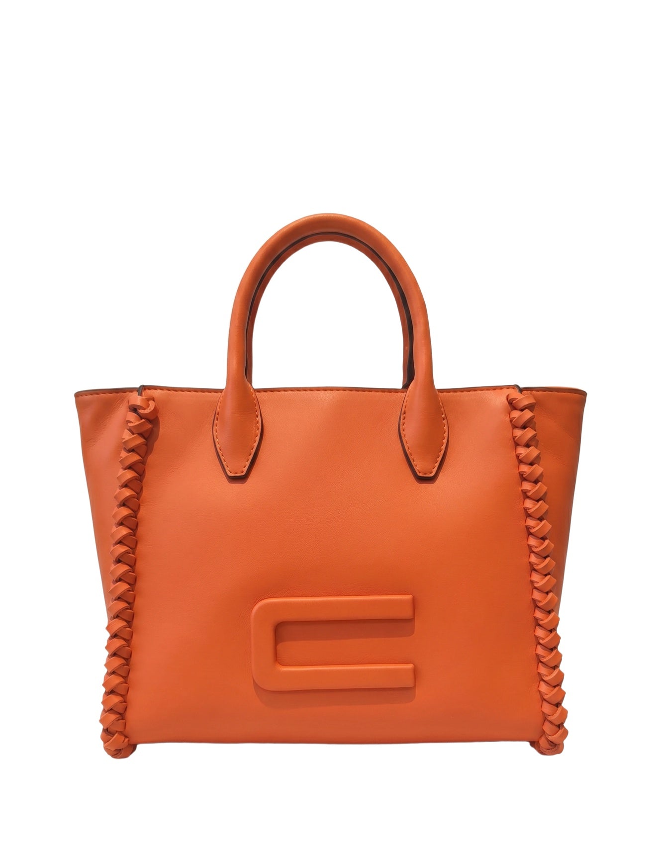 Borsa a mano in Pelle Vegana Arancione CUSTO BARCELONA