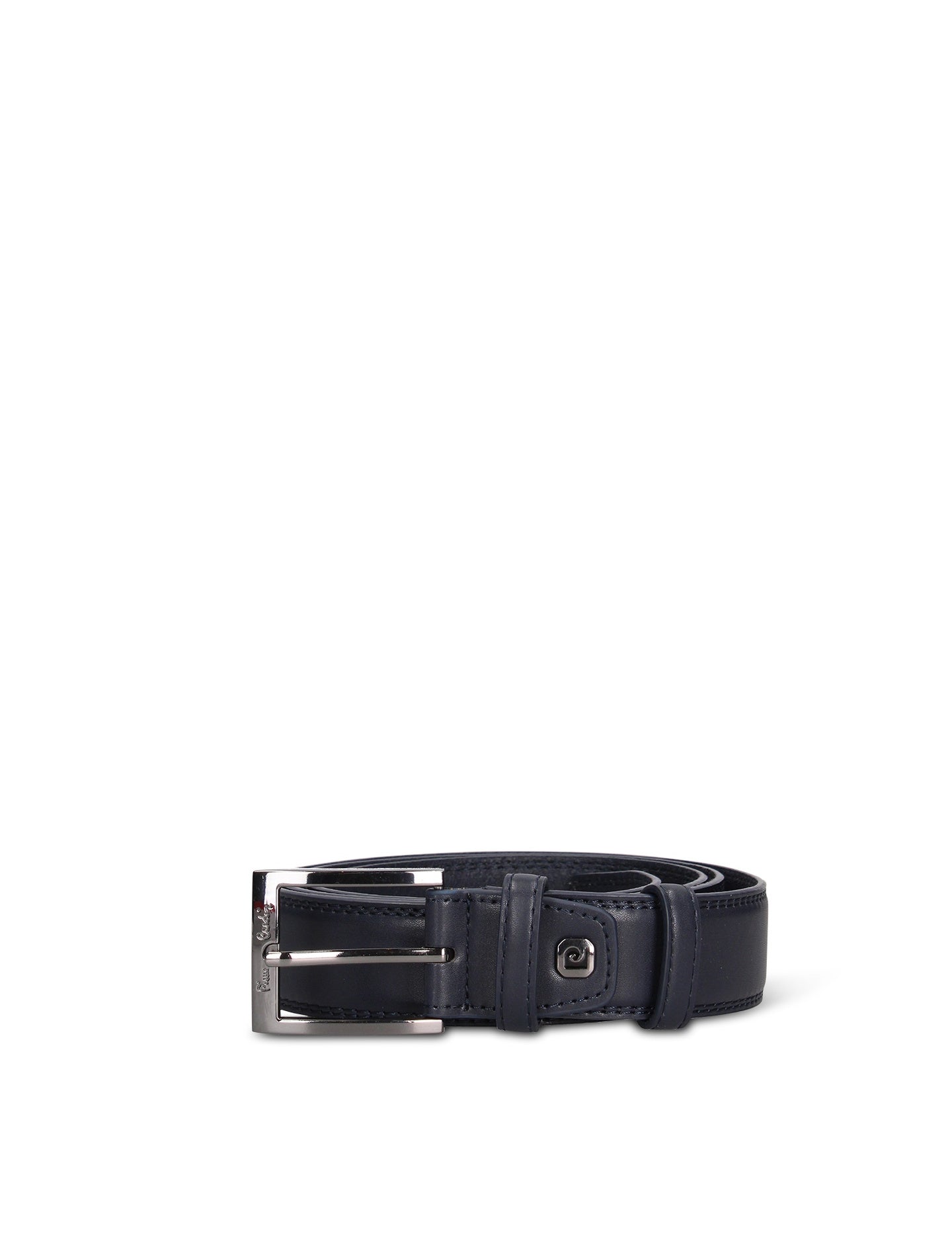 Cintura in Pelle Vegana Blu Pierre Cardin