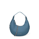Borsa a Spalla in Pelle Vegana Blu Jeans