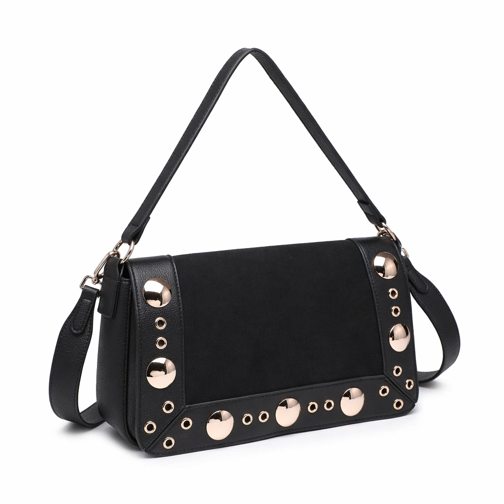 Borsa a Tracolla in Pelle Vegana Nero