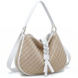 Borsa a Tracolla in Poliestere Bianco