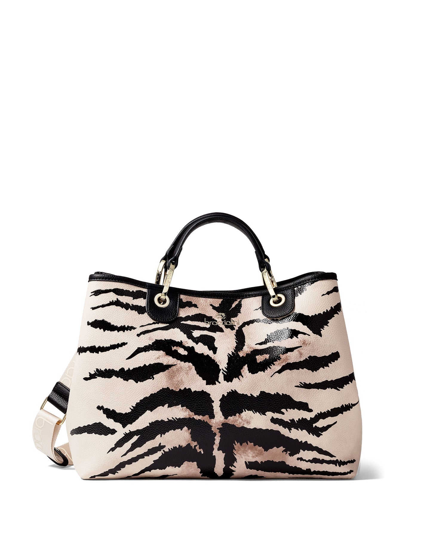 Borsa a Mano in Poliestere Beige Braccialini