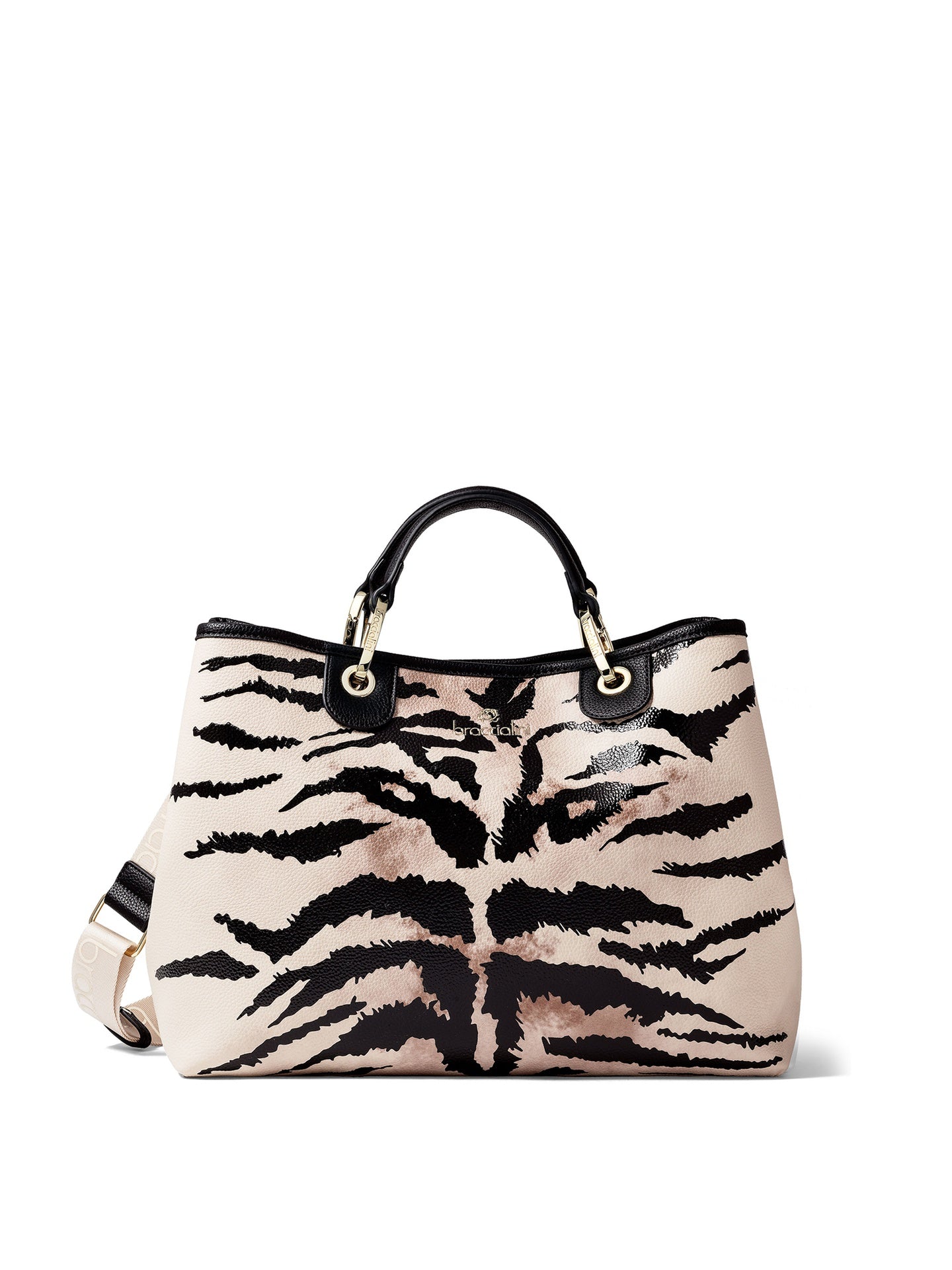 Borsa a Mano in Poliestere Beige Braccialini
