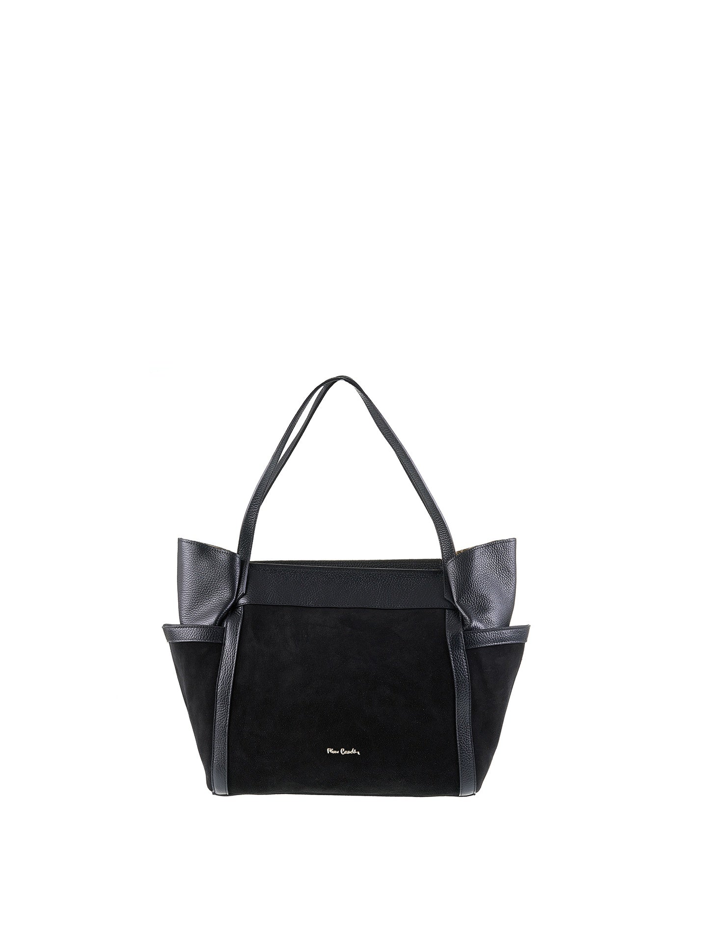 Borsa a Spalla in Vera Pelle Nero Pierre Cardin