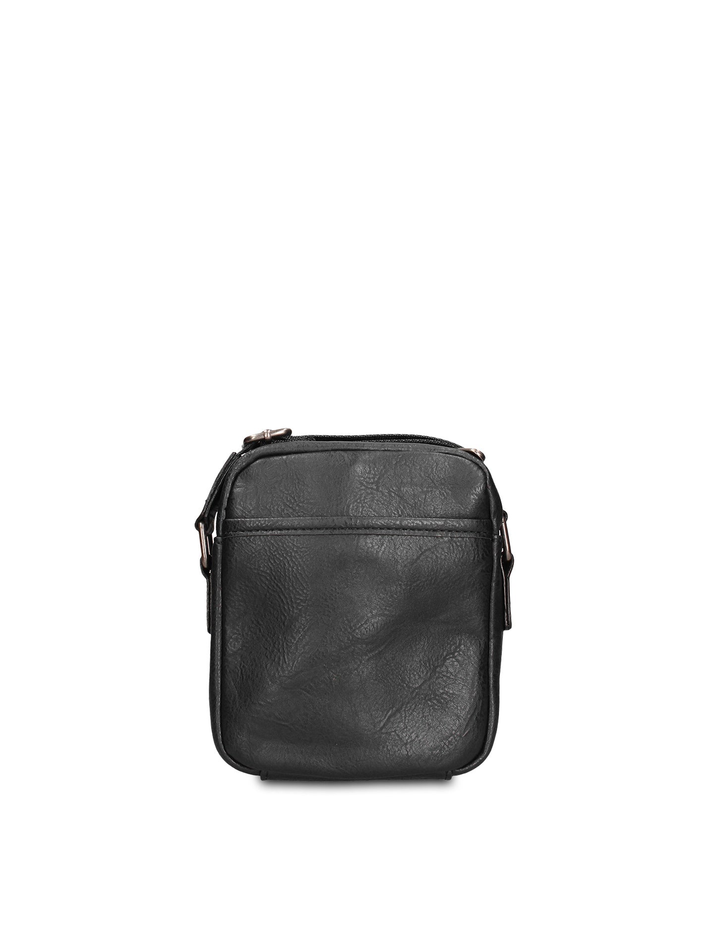 Borsa a Tracolla in 100% Pu Vegan Leather Nero